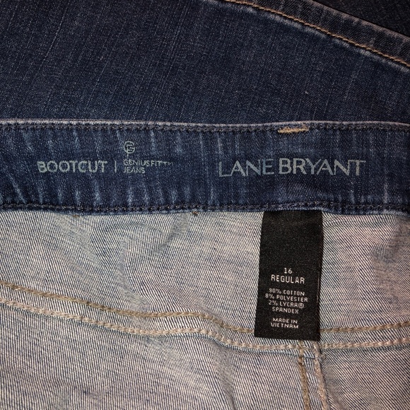 🎉3xHP🎉 LANE BRYANT Boot Cut Genuine Fit Jeans Distressed Stretch Size 16R NEW! - Picture 11 of 13